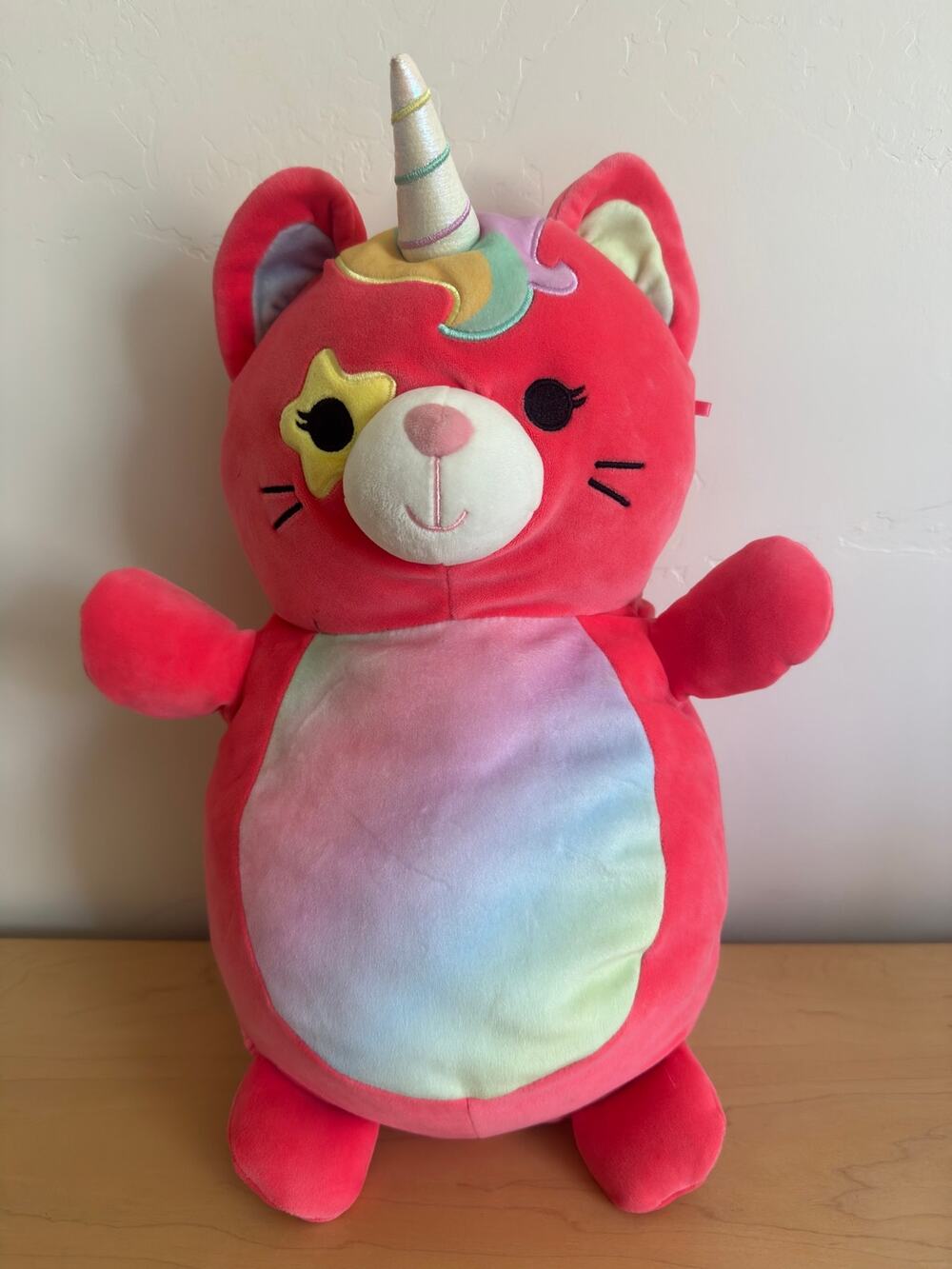 Squishmallows HugMees Sienna the Pink Caticorn Stuffed Plush Toy 14" - Kellytoy